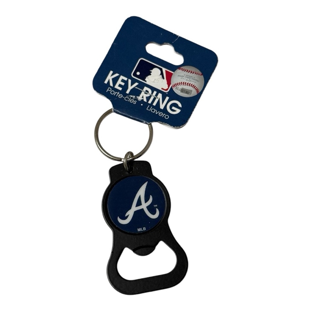 NEW Atlanta Braves Key Ring Keychain Bottle Opener Officially Licensed MLB Metal